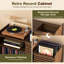 Armoire pour tourne-disque Mid Century avec portes coulissantes et station de charge