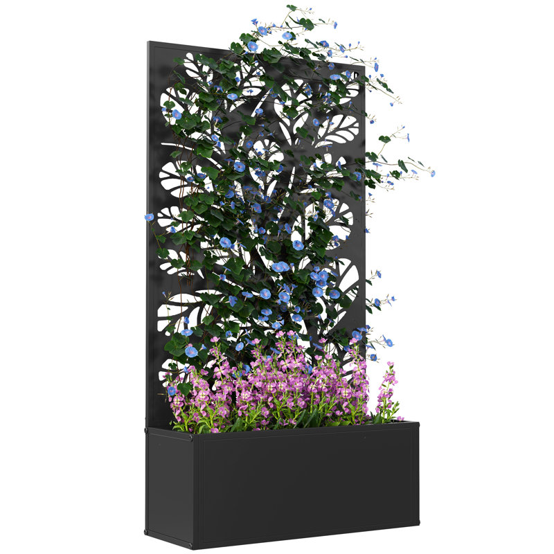 Metal Raised Garden Bed with Trellis