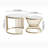 Round 2-Piece Nesting Set Sintered Stone Top White Coffee Table With Metal Frame