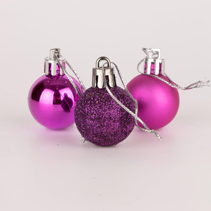 Polyvinyl Chloride (PVC) Bauble, Purple, 3cm H x 3cm W x 3cm D