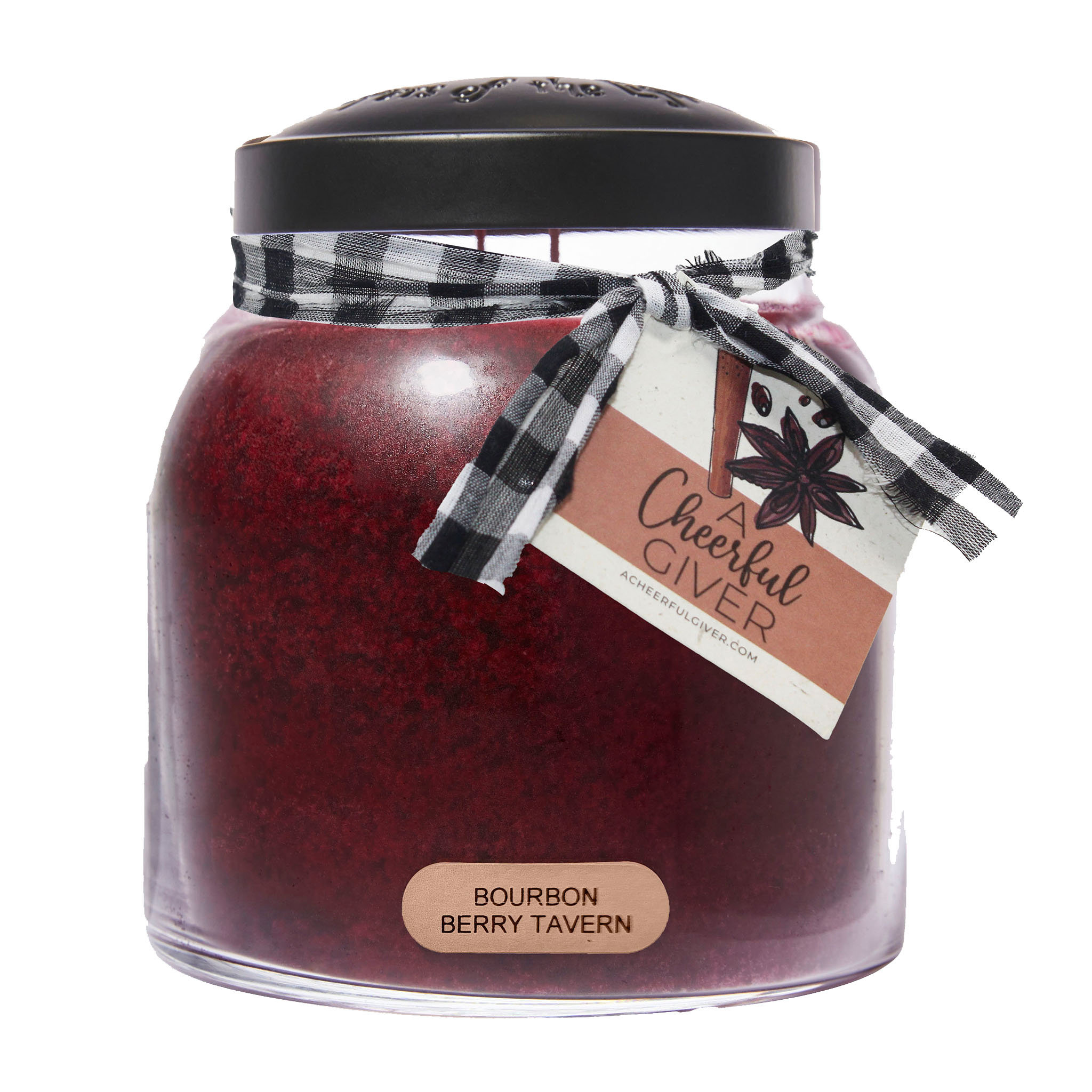 A Cheerful Candle LLC Keepers Bourbon Berry Tavern Scented Jar Candle