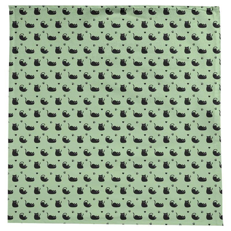 Nappe à motif chat Leffel, Vert