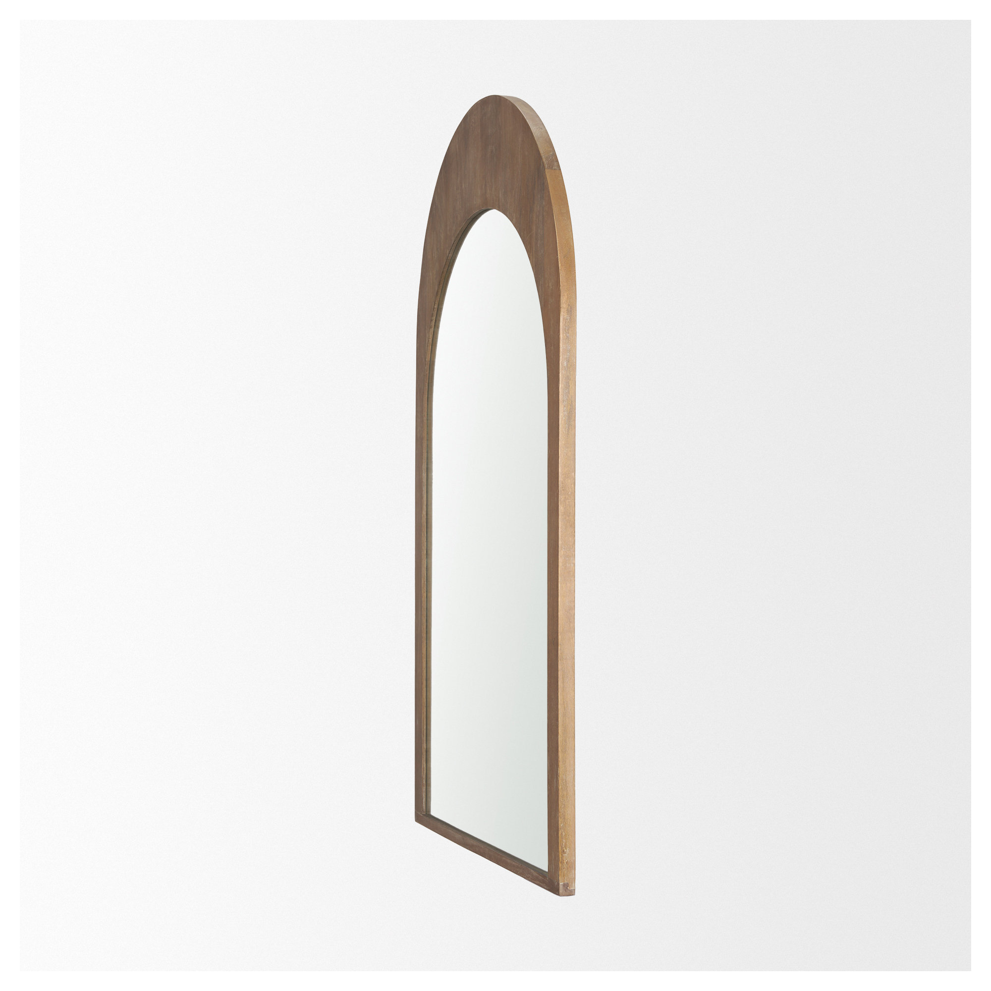 Vixe Solid Wood Mirror, Light Brown, 48" x 30"