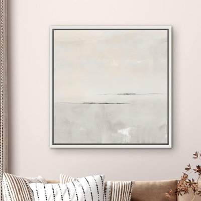 Minimalist Landscape " Watercolor Pastel Gray Abstract Landscape Nature Shapes Modern Art Decoration Contemporary Minimal "
