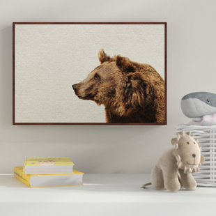 Side Furry Bear - Drawing on Canvas