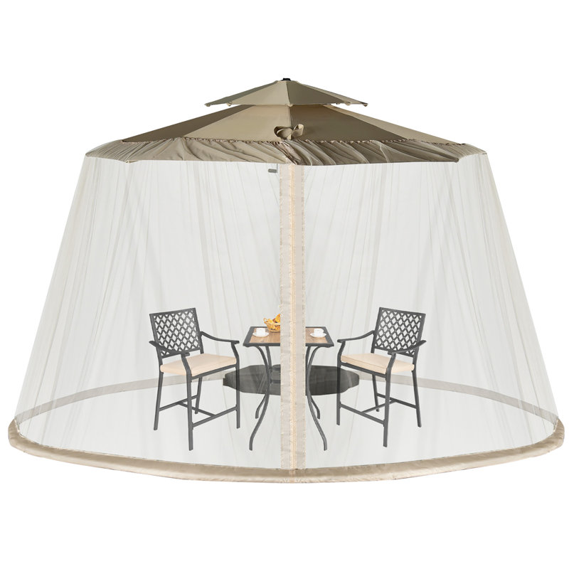 Paravent de table pour parasol de patio, Beige