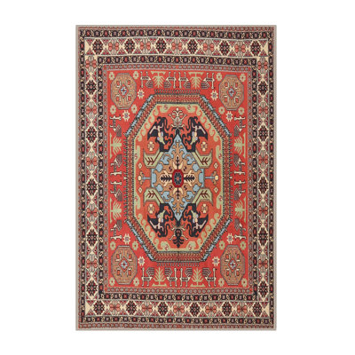 Tapis oriental orange / noir