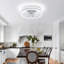 Ventilateur de plafond avec lumières et télécommande, ventilateur de plafond à profil bas de 19 po Fandelier, ventilateur de plafond à DEL encastré moderne à intensité variable 3000K-6000K pour chambre à coucher-129161919