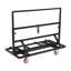 Chariot pliant portatif pour cloison sèche 2200 lb 2 freins + 2 roues en caoutchouc universelles de 4 po noires (modèle pliable)