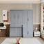 Grand lit escamotable mural avec placard, gris-1785025840