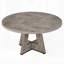 Table de salle à manger ronde Farmhouse - Table de cuisine en bois gris rustique pour 4 personnes, table de salle à manger en bois à base croisée pour salle à manger, coin-repas ou salon-130910550