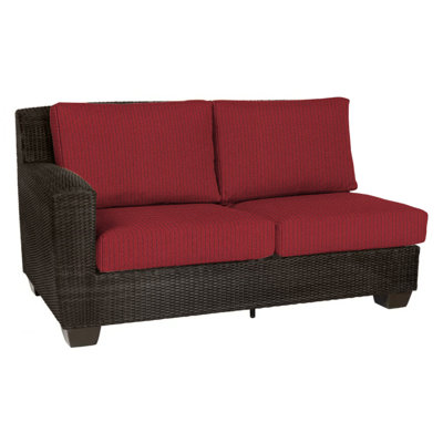 Saddleback 63'' Wide Premium All-Weather Wicker Loveseat with Cushions