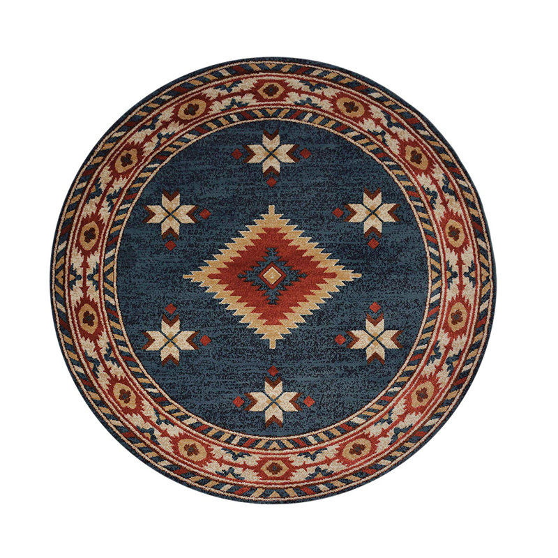 Seagirt Southwestern Indoor Rug, Round 5'