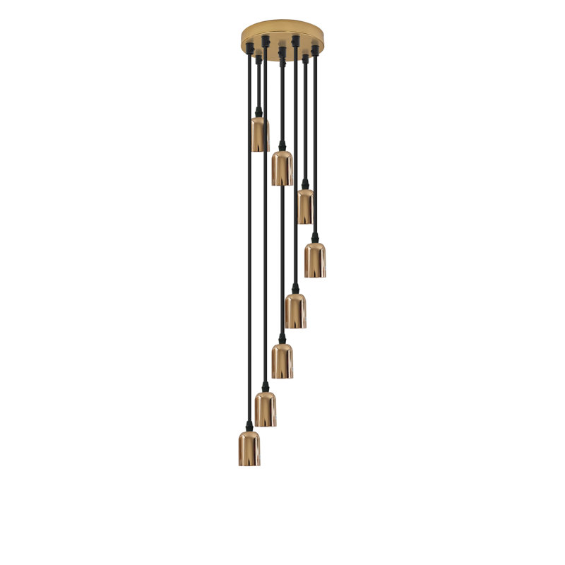 Armoy - Light French Gold Cluster Pendant, 8