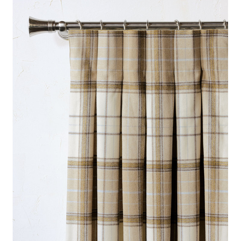 Aldrich Wool Room Darkening Curtain Single Panel, 20" W x 96" L