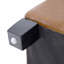 Banc ottoman avec rangement, surface en PU marron, pieds en bois d'hévéa, capacité de charge de 136 kg