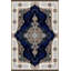 Tapis décoratif bleu marine à motif floral multicolore-299952427