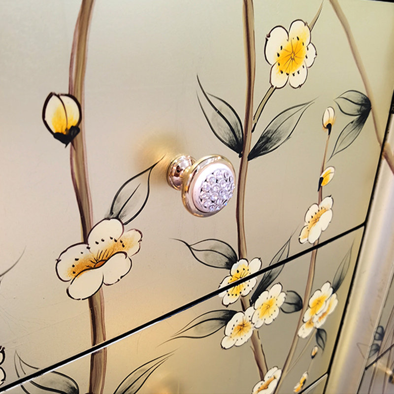 Hand-Painted 9-Drawer Storage Cabinet