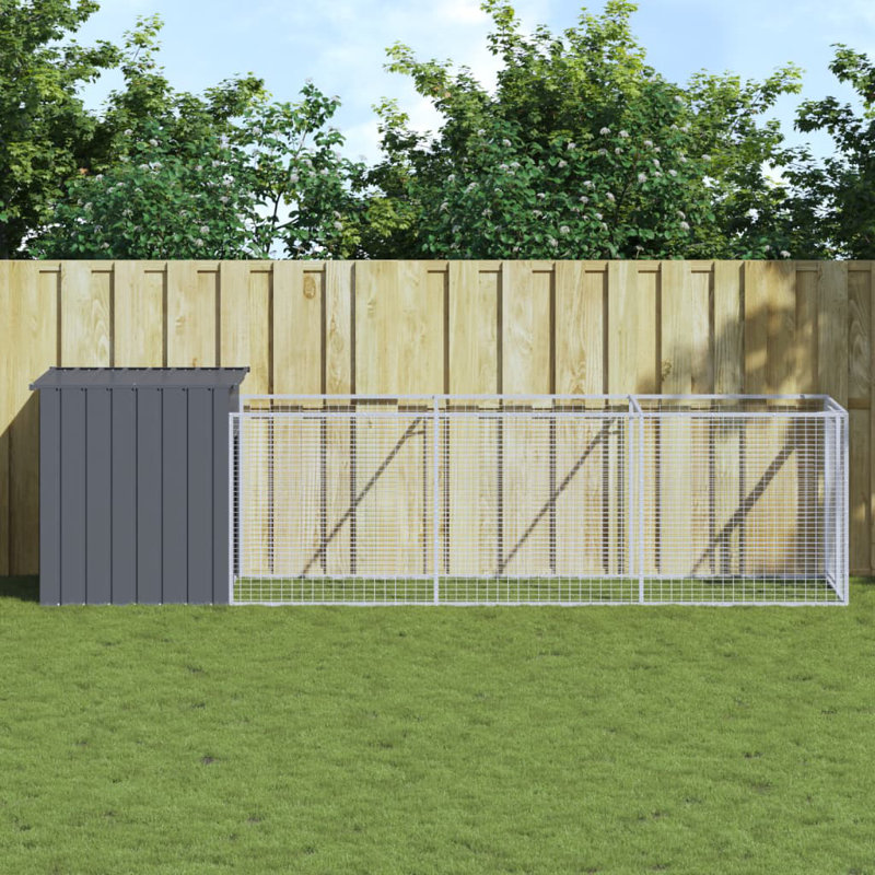 Drayson Stell Dog House, 43.3'' H x 43.3'' W x 159.4'' D, Anthracite