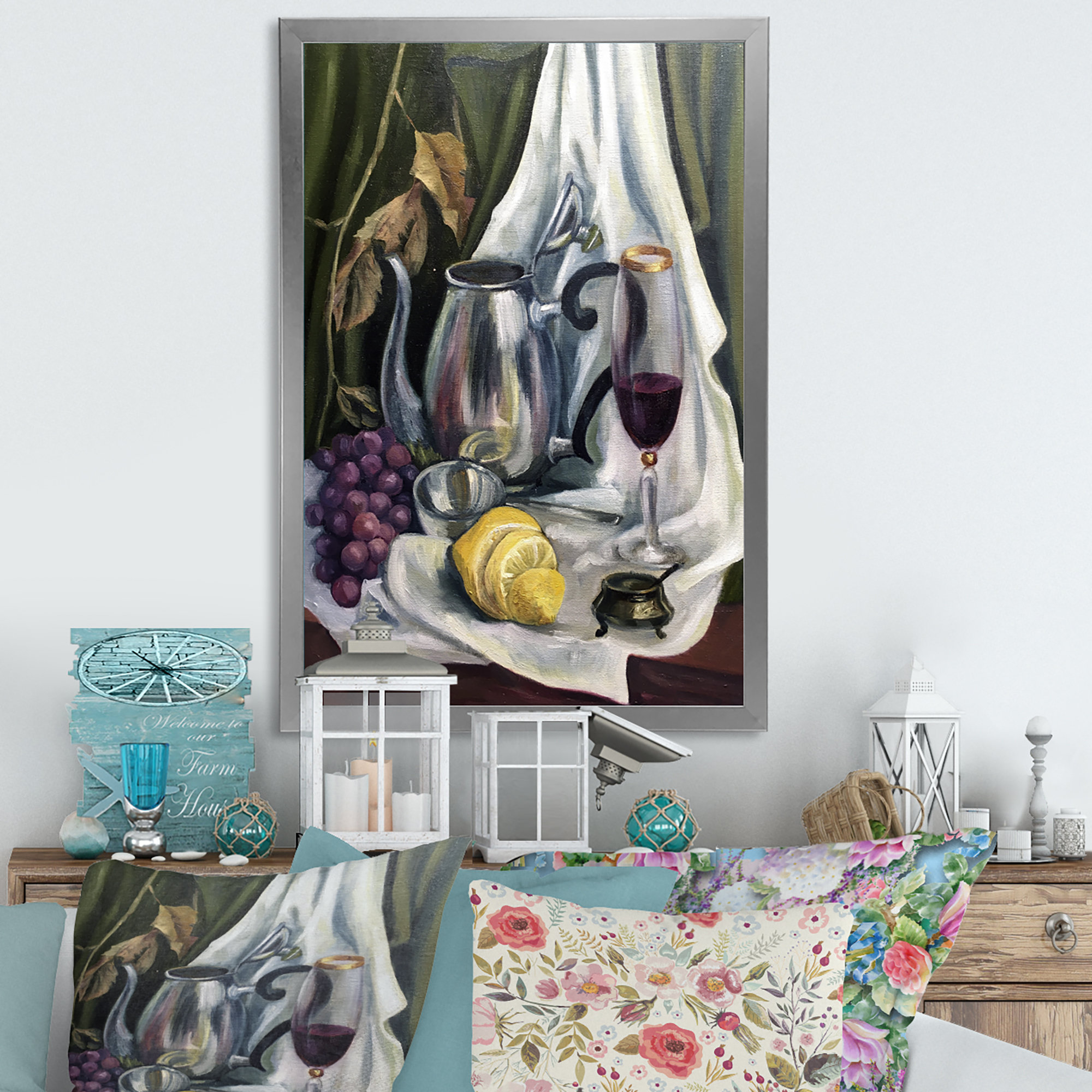 Winston Porter Still Life French Wine Apero - Traditional Canvas Art ...