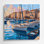 Art mural gris, transport, marina et scènes de port