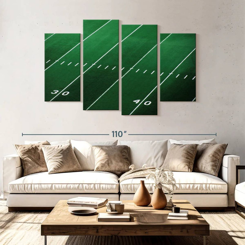 Lined football field Sireci, H 54 po x l 84 po