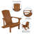 Commercial All-Weather Poly Resin Wood Adirondack Chair-26311000
