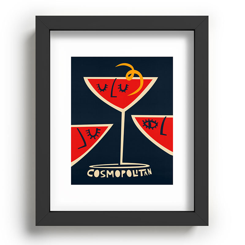 «Trinx Cosmopolitan Cocktail» par Mark Scott-Davies, reproduction d'art encadrée en érable, 18 po x 24 po, 10" H x 8" W