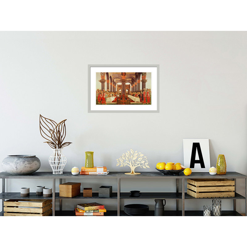 «The Wedding Feast» par Sandro Botticelli, impression giclée encadrée, 19.94" H x 29.5" W
