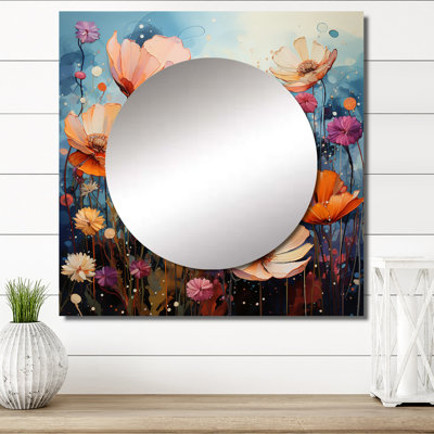 Jaival - Plants & Flowers Square Mirror For Wall Art Decor