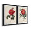 «Red Botanical III», ensemble de 2 reproductions d'art sur toile encadrées-61455405-61455406