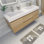 Ensemble de meuble-lavabo double mural 60 po Hartt