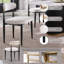 Ensemble de table de salle à manger élégant avec faux marbre, accents dorés, style moderne pour tout espace