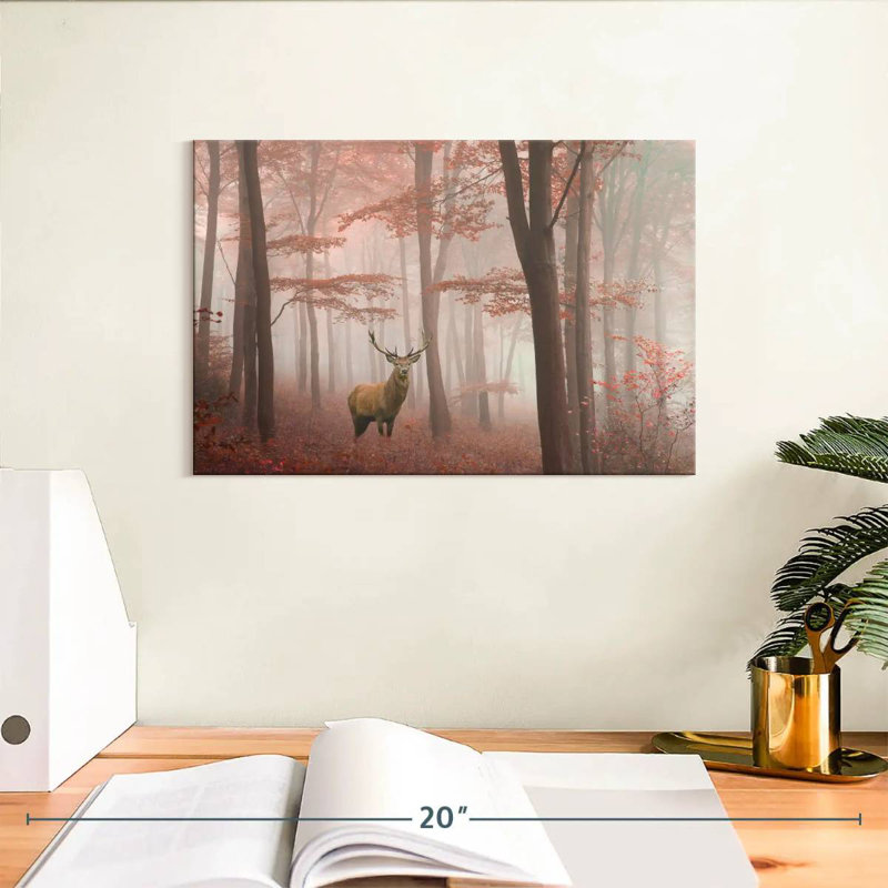 Cerf rouge Brampt insaisissable, H 8 po x l 12 po