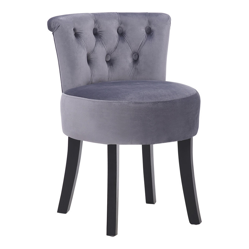 Weber Solid Wood Accent Stool, Grey