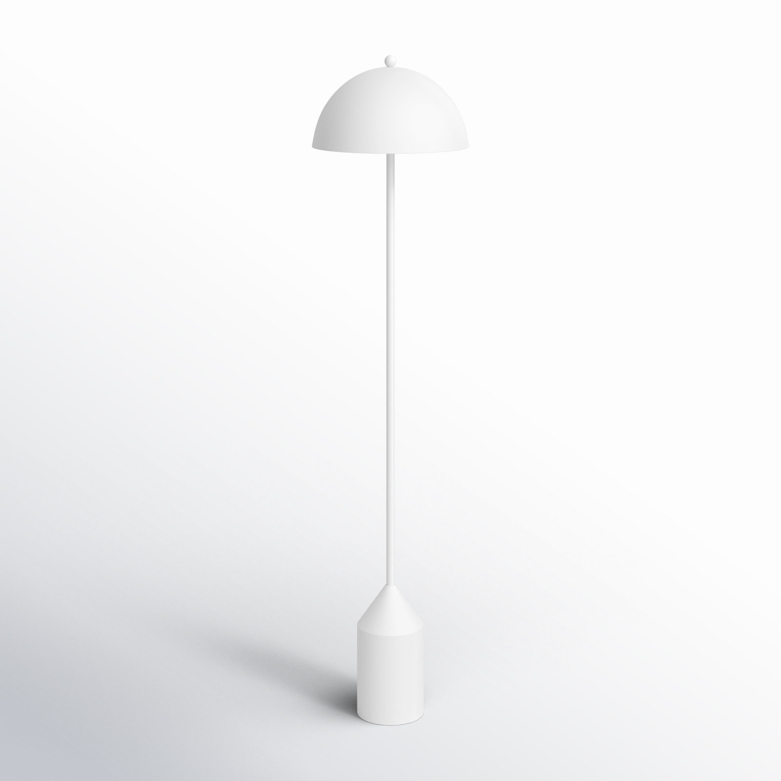 Jemma 59'' Iron Floor Lamp, White, White
