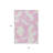3' X 5' Pink And Ivory Abstract Washable Indoor Outdoor Area Rug