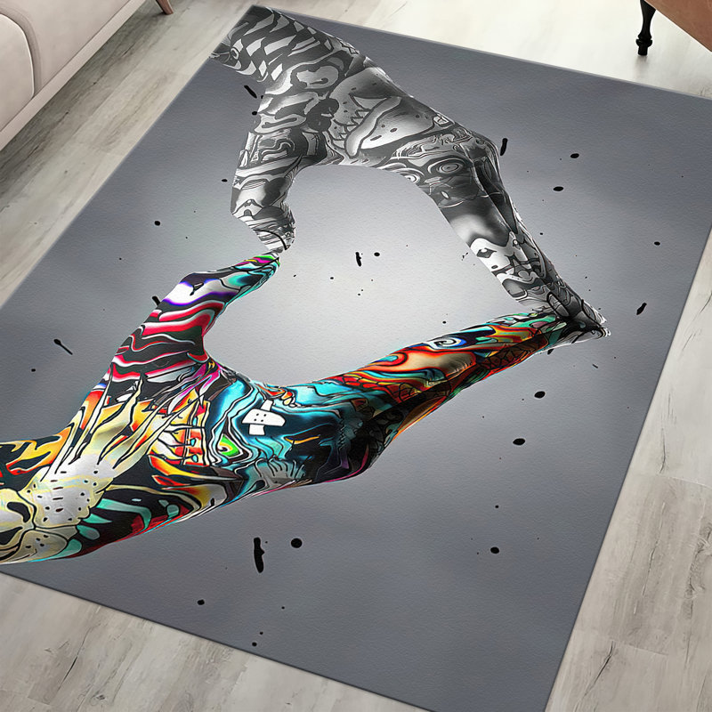 Exquisite Printed Rug with Classic Floral Pattern Made of Non-Woven Soft Material for Cozy and Stylish Home Interiors