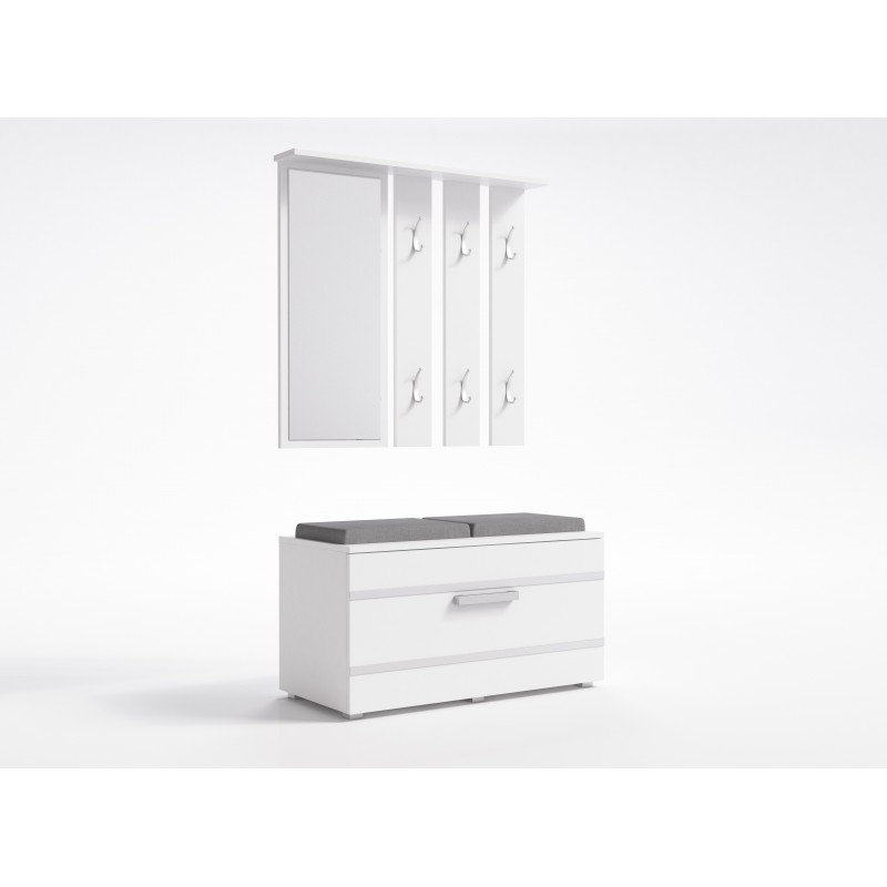 Bellicourt Hall Tree 41cm Wide, White