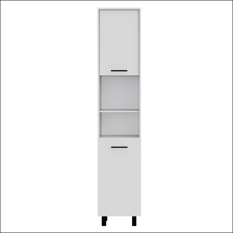 2-Shelf Rectangle Pantry Cabinet, White