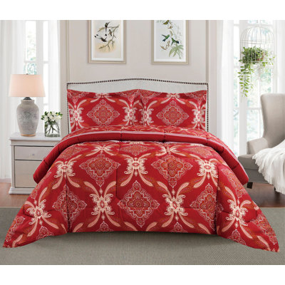 Arianwen Polyester Floral Bedspread with Pillow Shams