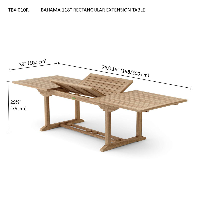 Farnam Solid Wood Dining Table, 29" H x 39" W x 118" D