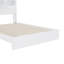 Ensemble de chambre à coucher 4 pièces avec grand lit en bois rétro avec 2 tables de chevet et 1 commode, blanc