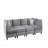 Basic Sectional Sofa, 120" Gray Velvet 8pc Modular  Sofa Sofa