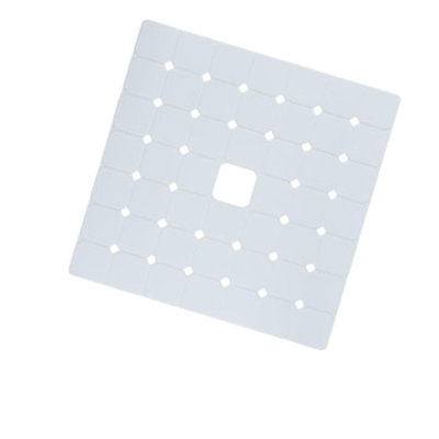 Tapis de douche antidérapant en silicone 21 po x 21 po blanc