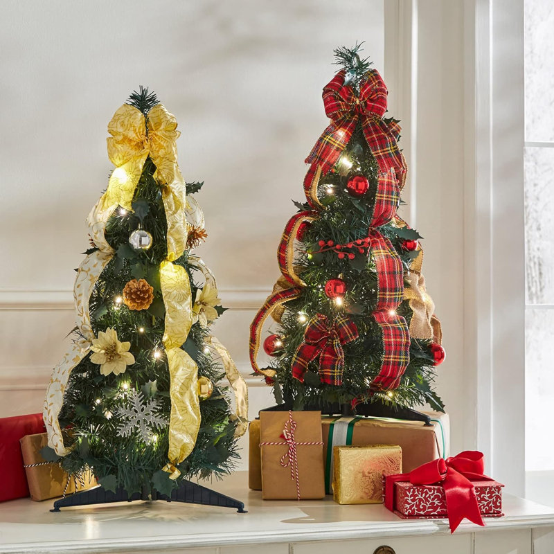 Arbre de Noël artificiel éclairé 24 po - Support inclus