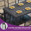 Hindertje Garden Table, 140 x 90 cm, Patio Table with WPC Wooden Table Top and Aluminium Frame