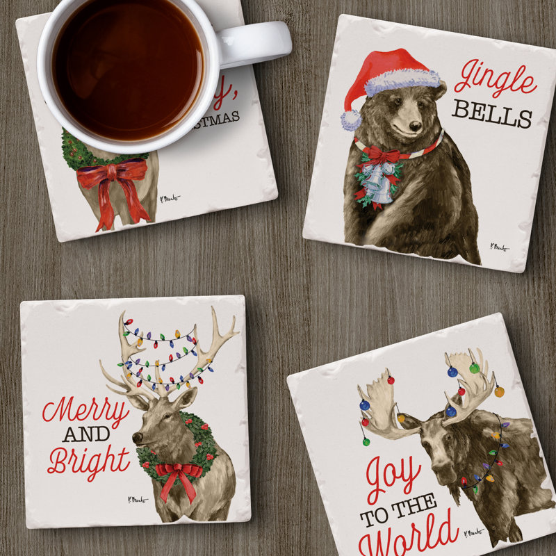 Ensemble de 4 sous-verres Merry Lodge