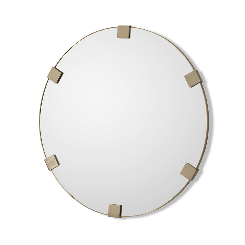 Nippon Flat Metal Beveled Wall Mirror, 49" x 49"