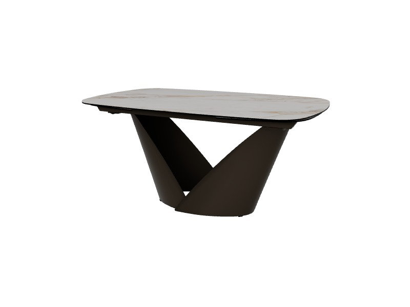 Calla Extendable Tables, 30.13"H x 65"L x 39.38"W, Calacatta Paonazzo, Matt Pearl Beige